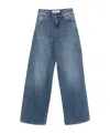 Semicouture Semi Couture High-waisted Wide-leg Blue Denim Jeans In Blue