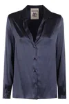 Semicouture Satin-finish Ava Shirt With Classic Collar