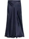 Semicouture Semi Couture Flowing Blue Wrap Maxi Skirt In Blue