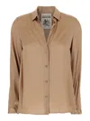 Semicouture Beige Shirt With Classic Collar And Button Closure In Beige