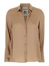 Semicouture Beige Shirt With Classic Collar And Button Closure In Beige
