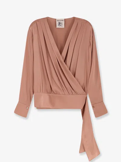 Semicouture Satin Shirt In Pink