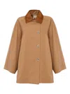Semicouture Saturnia Tech Cotton Jacket In Brown