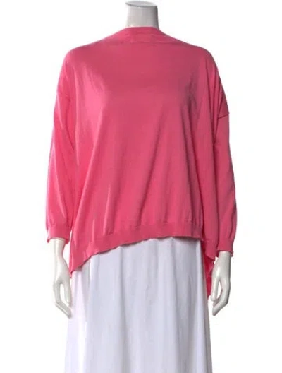 Pre-owned Semicouture Scoop Neck Sweater In Pink