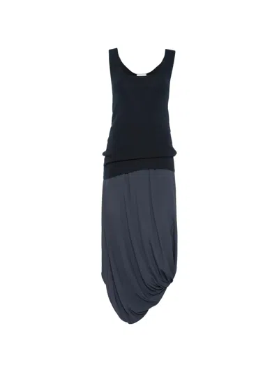 Semicouture Scoop-neck Skirt Set In Blue