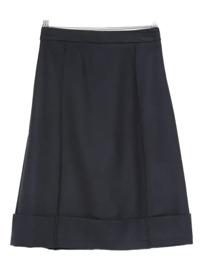 Semicouture Seam-embellished Skirt In Black
