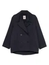 Semicouture Sebastien Cotton Blazer Jacket In Blue