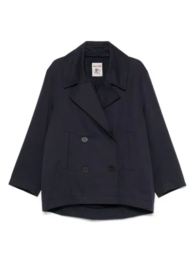 Semicouture Sebastien Cotton Blazer Jacket In Blue