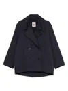 Semicouture Sebastien Cotton Blazer Jacket In Blue
