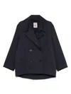 Semicouture Sebastien Cotton Blazer Jacket In Blue