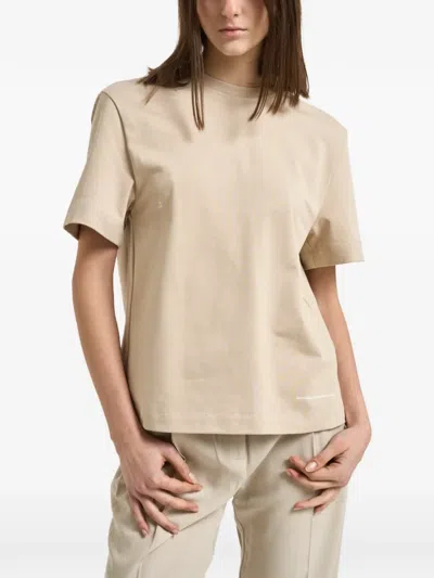 Semicouture Segunda Bow-detail T-shirt In Neutral