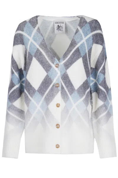 Semicouture Semi Couture - Cardigan - 480866 - Milk/grigio In Gray