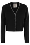 Semicouture Semi Couture Semi Couture Cardigan With Clarinda Pattern In Black