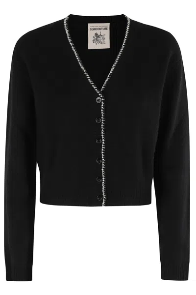 SEMICOUTURE SEMI COUTURE CARDIGAN WITH CLARINDA PATTERN