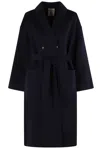 Semicouture Semi Couture Double-breasted Alice Coat With Notched Collar In Black