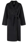 Semicouture Semi Couture Double-breasted Alice Coat With Notched Collar In Black
