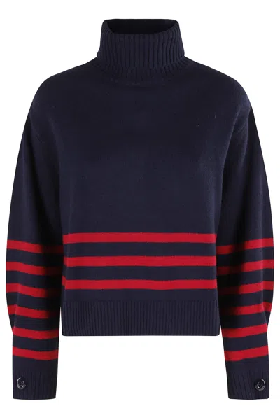 Semicouture Semi Couture Elisa Pattern Oversized Sweater In Blue