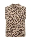 Semicouture Semi Couture Frederique Pattern Sleeveless Vest In Neutral