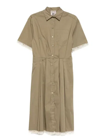Semicouture Sharon Midi Dress In Green