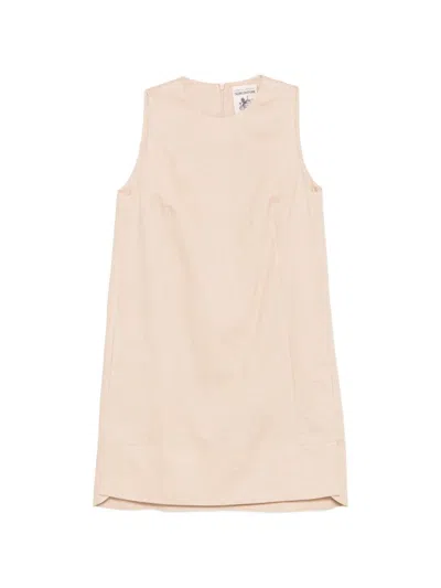 Semicouture Sheena Linen Mini Dress In Neutral