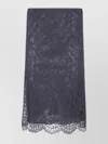 Semicouture Sheer Lace Overlay Skirt With Scalloped Hem In Blue