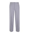 Semicouture Tailored Trousers With Pleats And Pockets In Gray