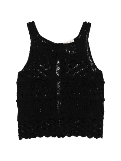 Semicouture Shelley Cotton Tank Top In Black