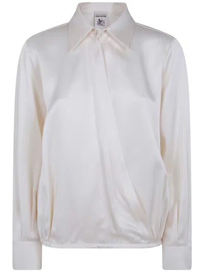 Semicouture Shirt Acetate "blusa Armanda" In White