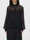 Semicouture Top  Woman Color Black In Black