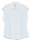 SEMICOUTURE SEMICOUTURE LIGHT BLUE 'ESTEBANA' SHIRT SHORT-SLEEVES