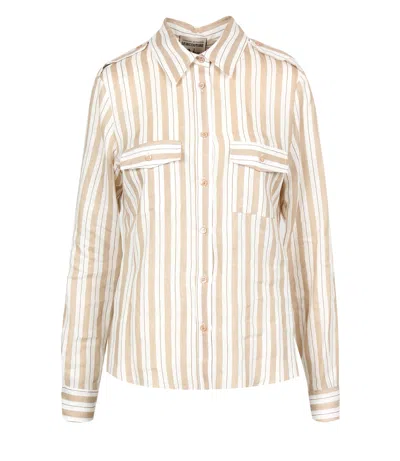 Semicouture Shirts Canvas In Neutral