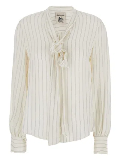 SEMICOUTURE SEMICOUTURE BEIGE 'CHRISTINE' BLOUSE