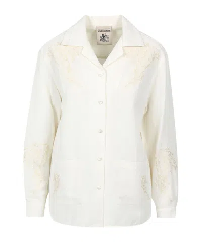 Semicouture Shirts Optic White In Neutral