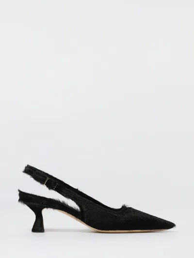 Semicouture Shoes  Woman Color Black In Animal Print