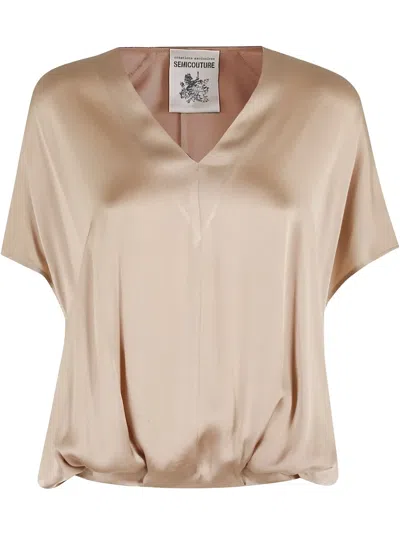 SEMICOUTURE SHORT SLEEVE BLOUSE
