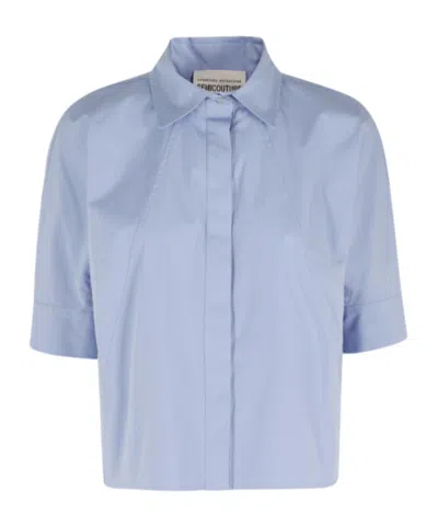 Semicouture Short Sleeve Shirt In Blue