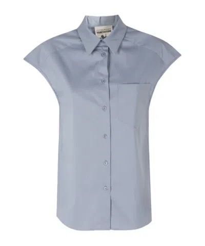 Semicouture Short-sleeved Shirt In Blue