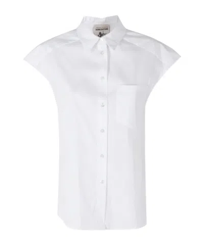 Semicouture Short-sleeved Shirt In White