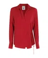 Semicouture Side Tie Shirt In Red