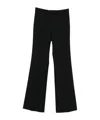 Semicouture Tailored Black Trousers With Flared Leg In Black