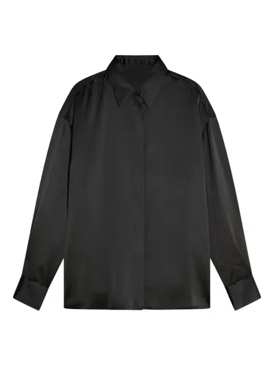 Semicouture Silk Shirt In Black