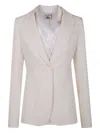 Semicouture Tailored Jacket Notched Lapels In Neutral