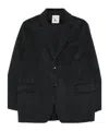 Semicouture Buttoned-up Flap-pocket Blazer In Black