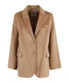 Semicouture Single-breasted Casual Jacket In Brown