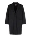Semicouture Single-breasted Coat In Black