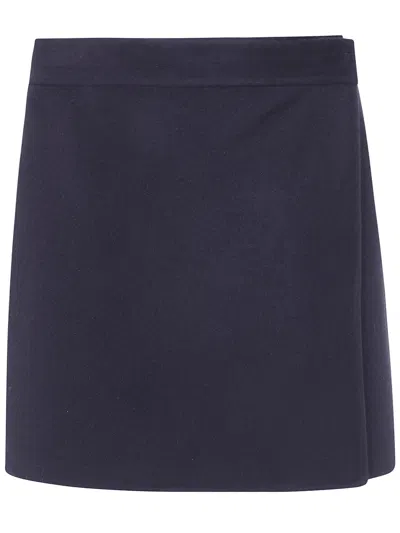 Semicouture June Double Layers Miniskirt In Black