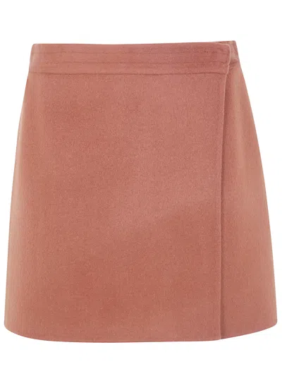 Semicouture Skirt Double Layers "june" In Neutral