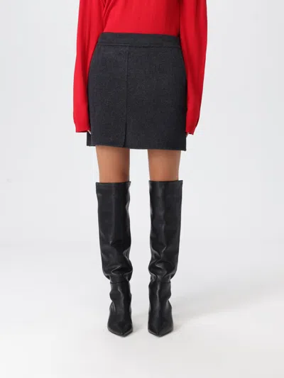 Semicouture Skirt  Woman Color Grey In Black