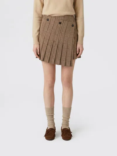 Semicouture Skirt  Woman Color Multicolor In Brown