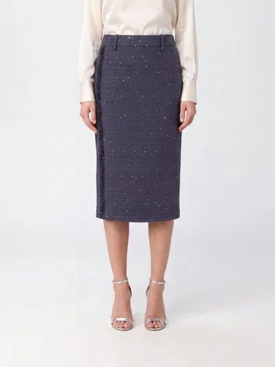 Semicouture Skirt Woman Color Black In Blue